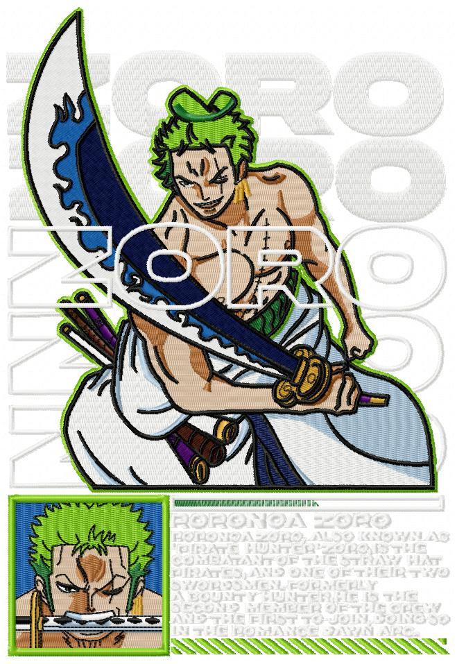 Zoro Sword Free Embroidery Design