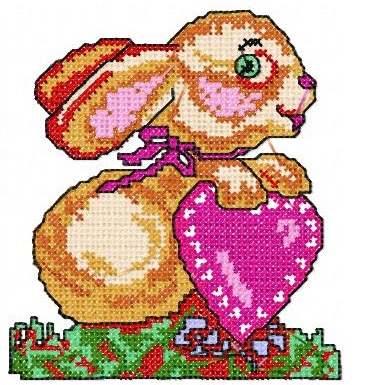 Bunny Heart Free Embroidery Design