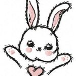 Cute Bunny Rabbit Free Embroidery Design