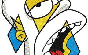 Homer Art Free Embroidery Design
