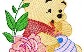 Honey Bear Free Embroidery Design