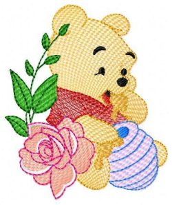 Honey Bear Free Embroidery Design