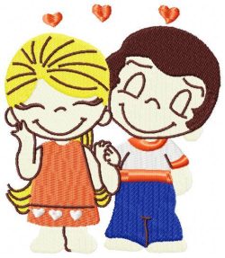 Kids True Love Begin Free Embroidery Design
