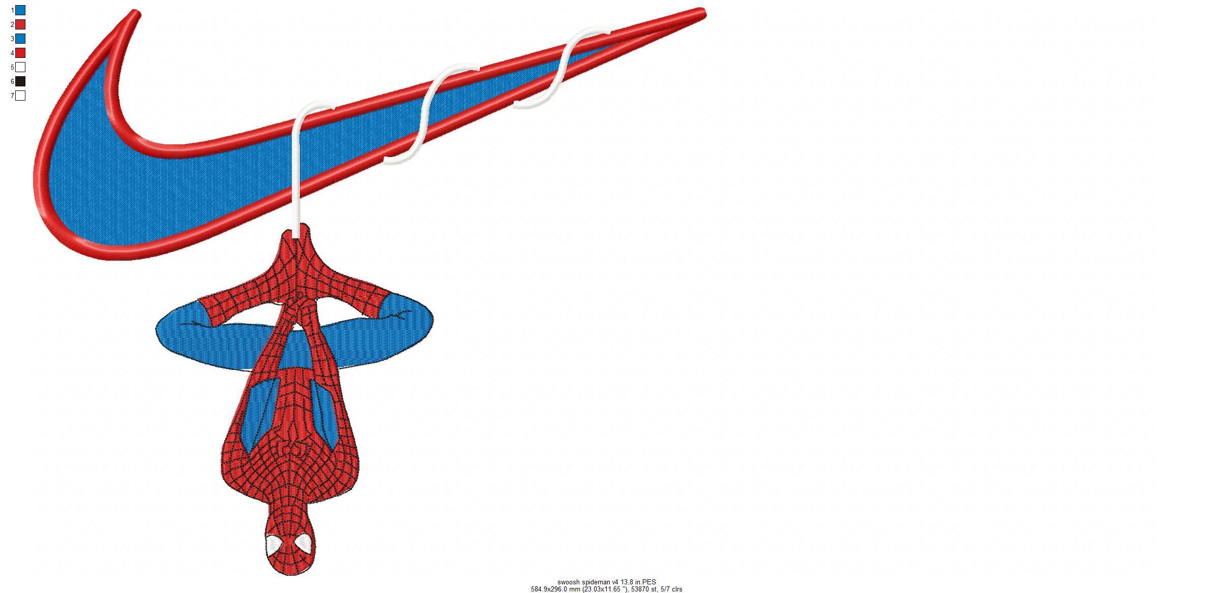 Swoosh X Spiderman Embroidery Design - embwin - machine embroidery designs