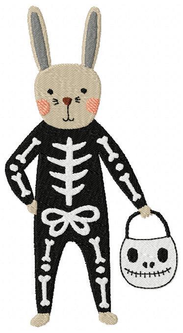Halloween Bunny Boy Free Embroidery Design