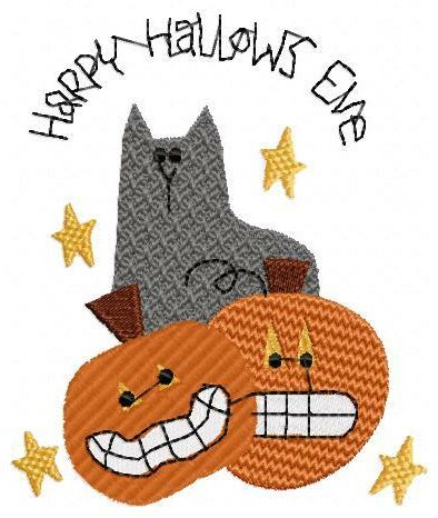 Happy Halloween Free Embroidery Design
