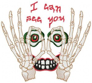 Halloween I Can See You Free Embroidery Design