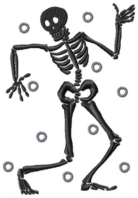 Halloween Skull Free Embroidery Design