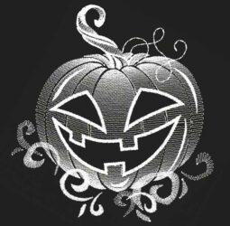 Halloween Pumpkin Face Free Embroidery Design