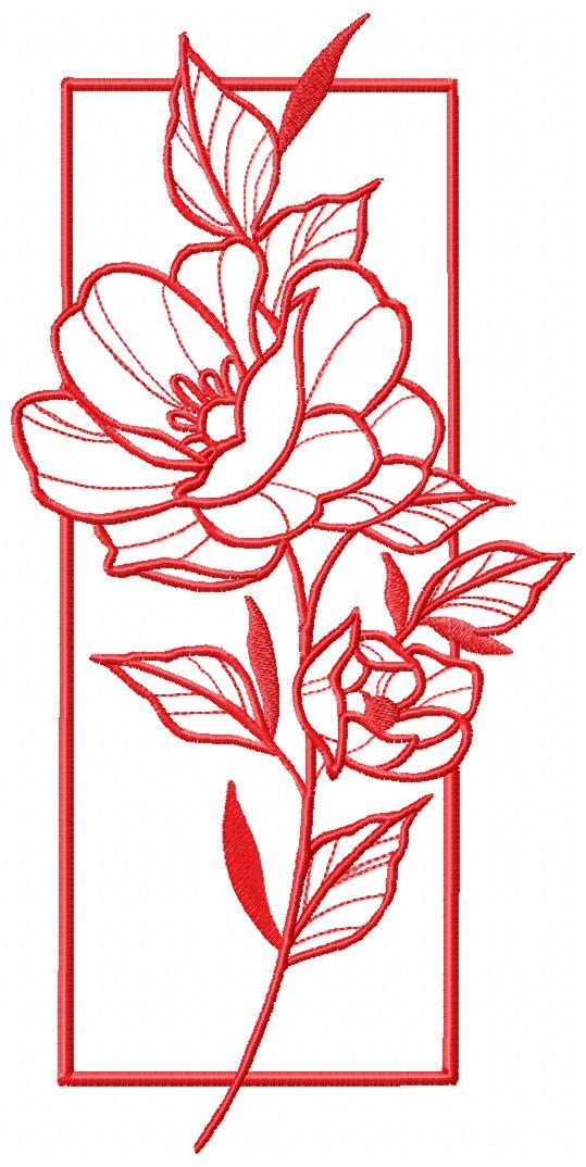 Add a Touch of Elegance with the Red Flower Free Embroidery Design!
