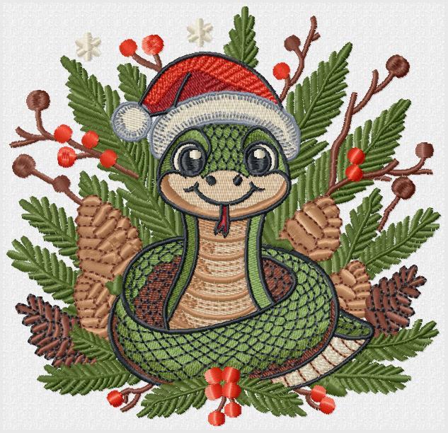 Snake Red Hat Free Embroidery Design
