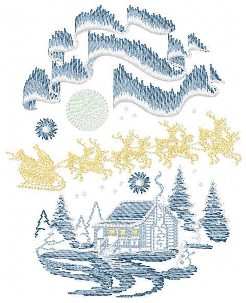 Snow City Free Embroidery Design