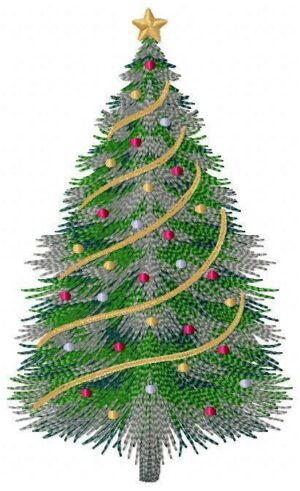 Star Tree Free Embroidery Design