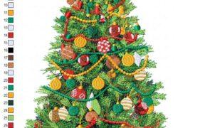 Christmas Bells Tree Free Embroidery Design