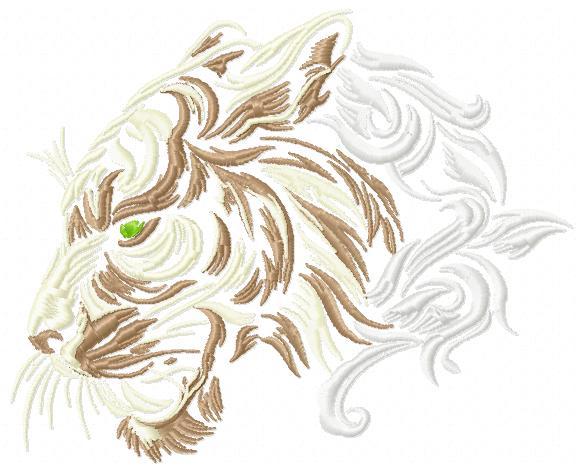 Tiger Head Free Embroidery Design