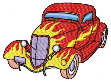 American Hot Rods Free Embroidery Design