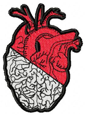 Red Heart Free Embroidery Design