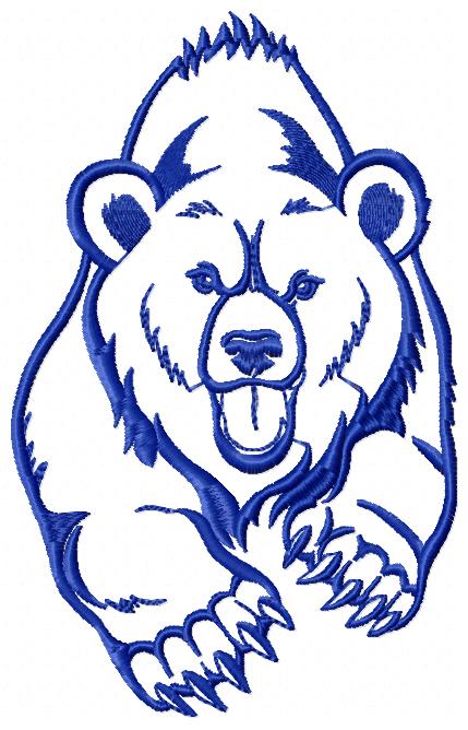 Bear Free Embroidery Design