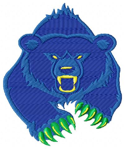 Bear In The Dark Free Embroidery Design