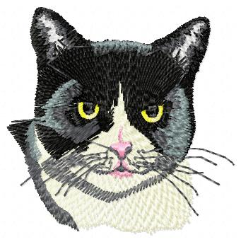 Black Batman Cat Free Embroidery Design