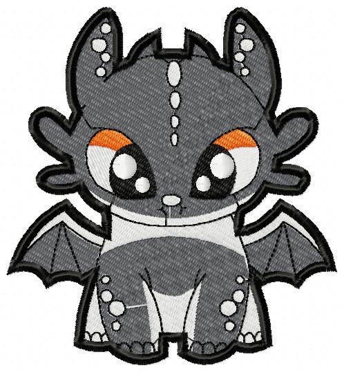 Black Dragon Free Embroidery Design