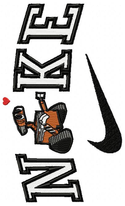 Nike Wall E X Free Embroidery Design