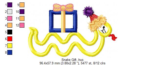 Snake Gift Free Embroidery Design