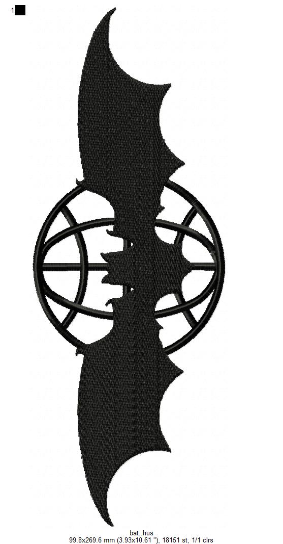 Bat Free Embroidery Design