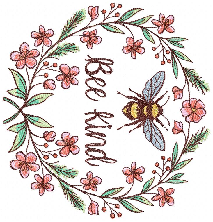 Be Kind Free Embroidery Design