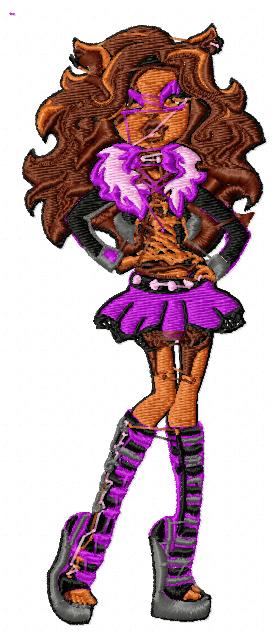 Clawdeen Free Embroidery Design