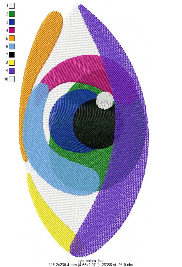 Eye Colors Free Embroidery Design