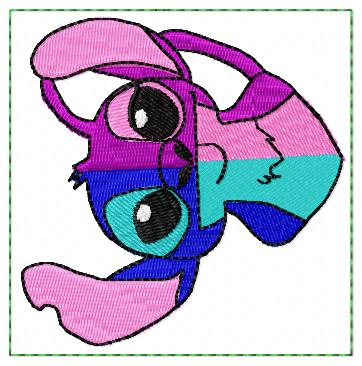 Half Faces Free Embroidery Design