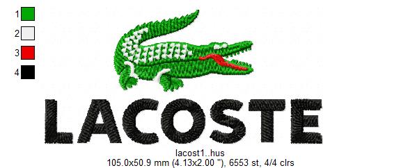 Lacost Free Embroidery Design