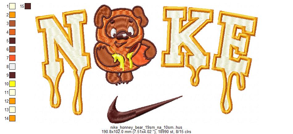 Nike Honney Bear Sm Na Sm Free Embroidery Design