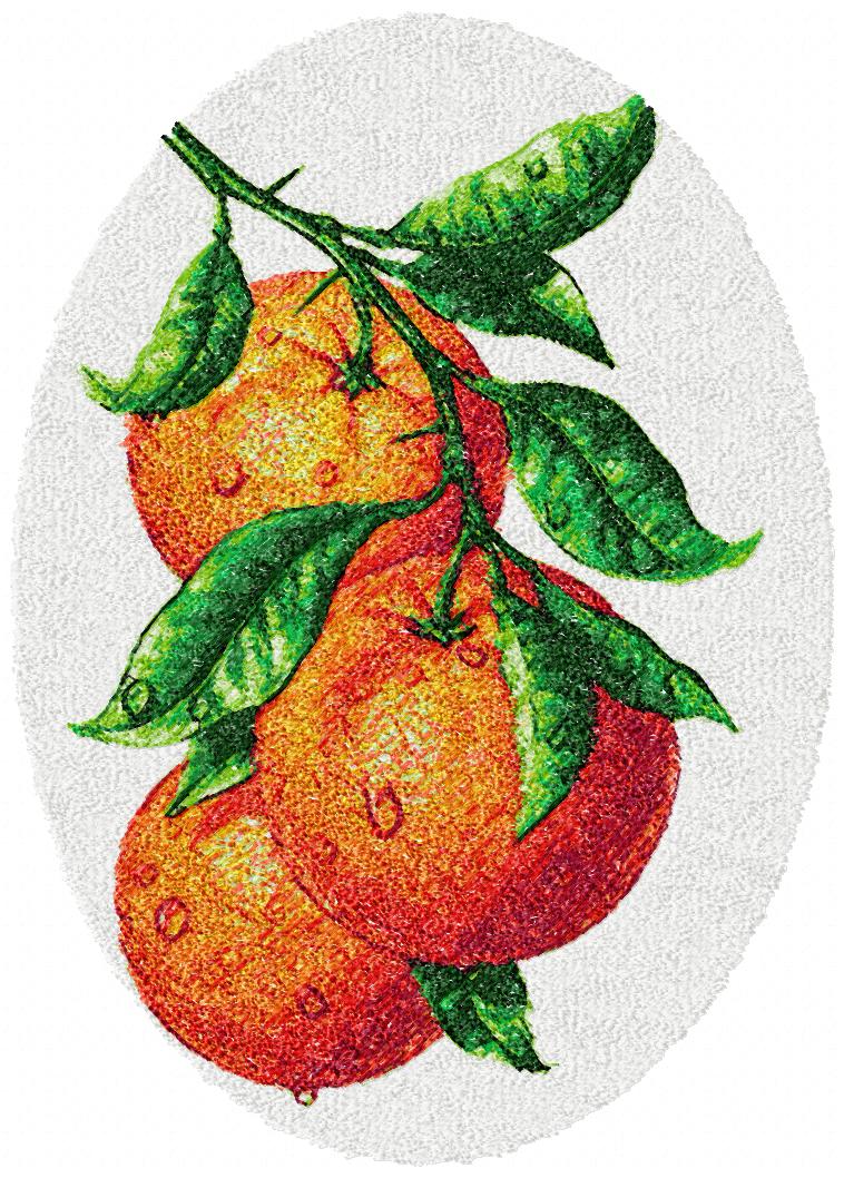 Orange Free Embroidery Design