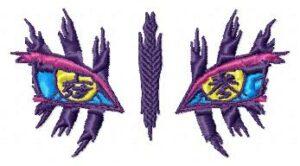 Anime Eyes Free Embroidery Design