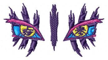 Anime Eyes Free Embroidery Design