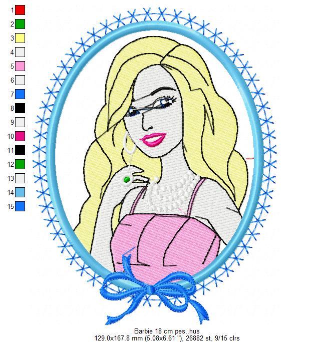 Barbie Cm Pes Free Embroidery Design