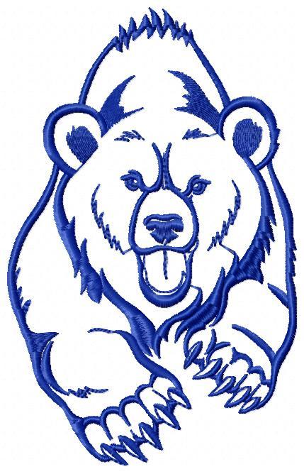 Bear Free Embroidery Design