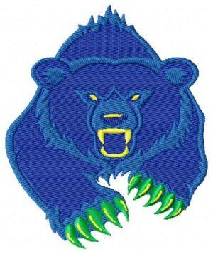 Bear In The Dark Free Embroidery Design