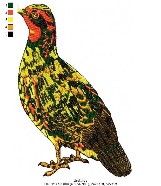 Bird Free Embroidery Design
