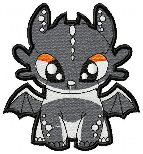 Black Dragon Free Embroidery Design