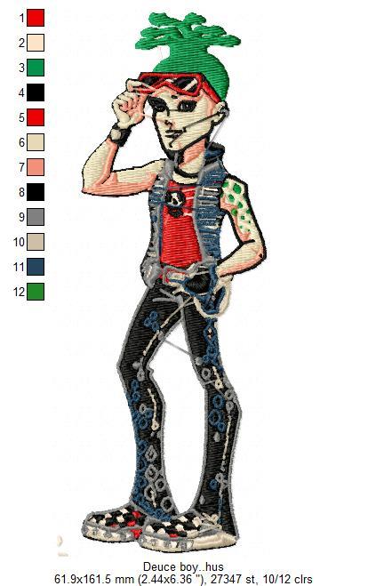 Deuce Boy Free Embroidery Design