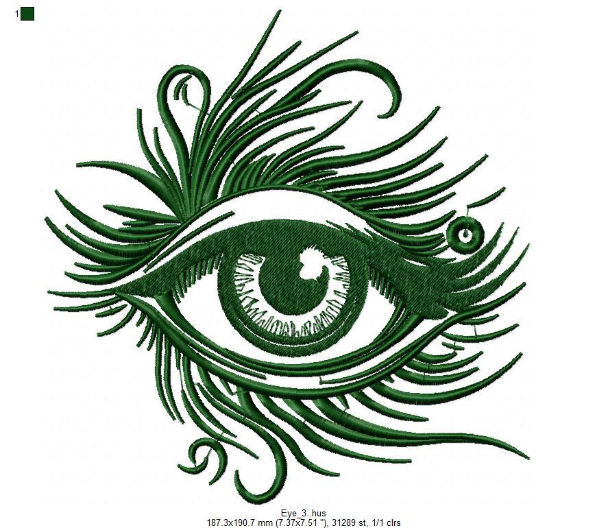 Eye Free Embroidery Design