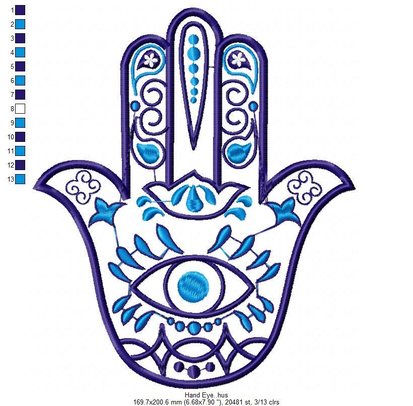 Hand Eye Free Embroidery Design