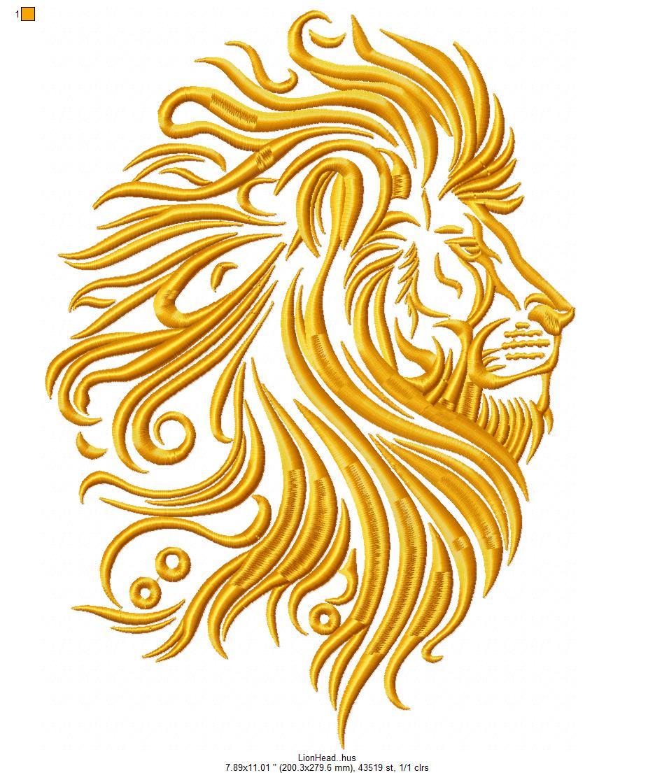 Lionhead Free Embroidery Design
