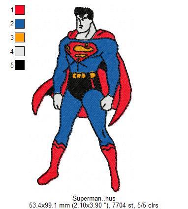 Superman Free Embroidery Design