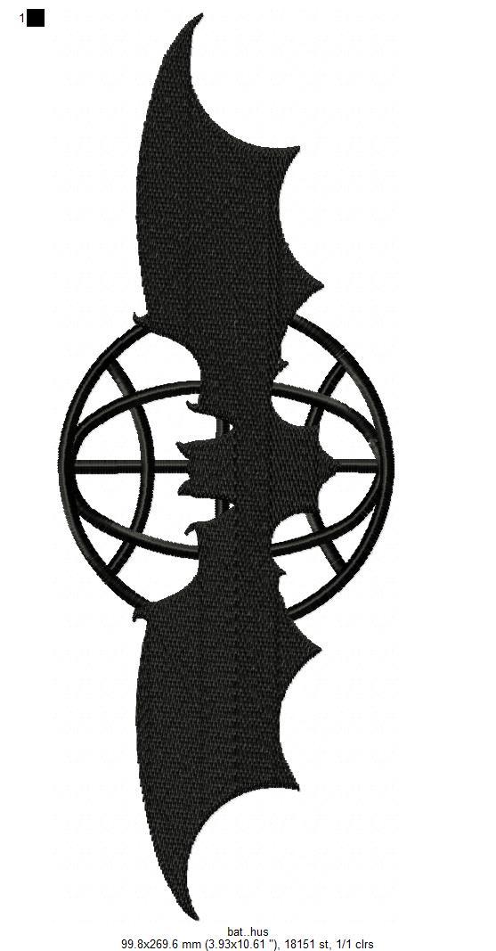 Bat Free Embroidery Design