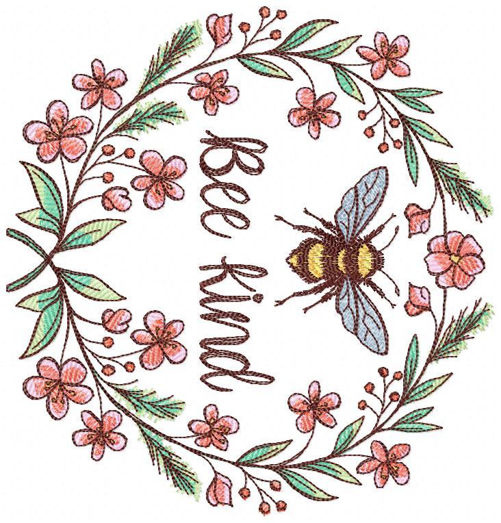 Be Kind Free Embroidery Design