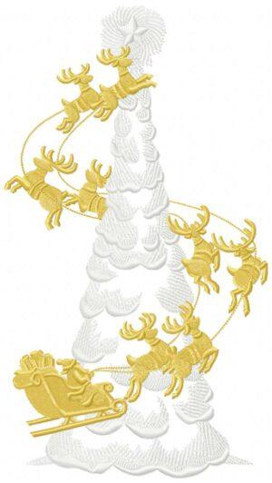 Big Tree Moose Free Embroidery Design
